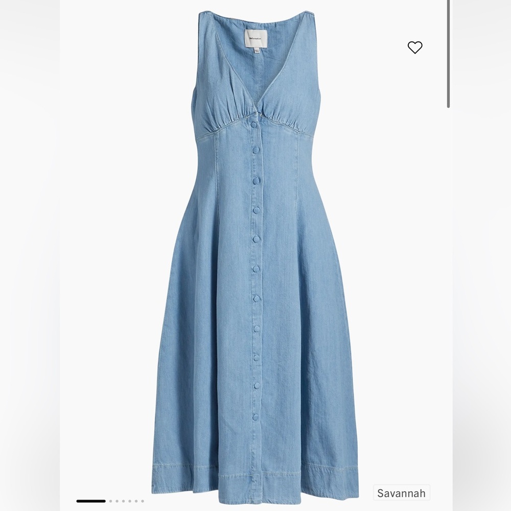 Reformation Sebastien Denim Midi Dress
